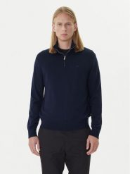 Calvin Klein Sweter LV04LD318G Granatowy Regular Fit. Niebieskie kardigany męskie Calvin Klein, m, bez wzorów, z wełny, bez ramiączek. Za 539.99 zł.
