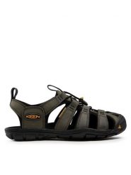 Keen Sandały Clearwater Cnx Leather 1013107 Szary. Szare sandały męskie Keen, z nubiku, bez zapięcia. Za 309.99 zł.