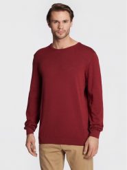 S.Oliver Sweter 2040664 Czerwony Regular Fit. Czerwone kardigany męskie S.Oliver, m, bez wzorów, z bawełny, bez ramiączek. Za 99.99 zł.