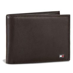 Portfel Tommy Hilfiger. Brązowe portfele męskie Tommy Hilfiger, bez wzorów. Za 249.99 zł.