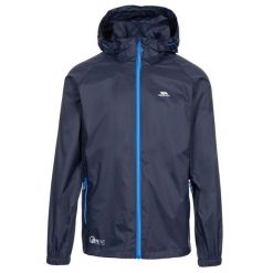 Trespass Qikpac X - Kurtka unisex Packaway Granatowo-Niebieska. Niebieskie kurtki męskie Trespass, bez wzorów, sportowe, bez ramiączek, bez kaptura. W wyprzedaży za 237.65 zł.