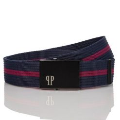 Pasek parciany PAOLO PERUZZI PW-24-95 cm granatowy. Niebieskie paski męskie Paolo Peruzzi, bez wzorów, z jeansu, eleganckie. Za 33.25 zł.