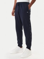 Emporio Armani Underwear Spodnie dresowe EM000500 AF18887 UB102 Granatowy Regular Fit. Niebieskie spodnie dresowe męskie Emporio Armani Underwear, bez wzorów, z bawełny. Za 439.99 zł.