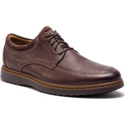 Półbuty CLARKS - Un Geo Leo 261367977 Dark Brown Leather. Brązowe codzienne półbuty męskie Clarks, z materiału. W wyprzedaży za 319.00 zł.