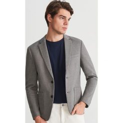 Dzianinowa marynarka slim fit - Jasny szar. Marynarki męskie marki Reserved. Za 239.99 zł.