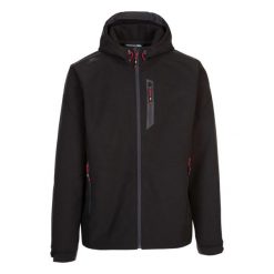 Męska Kurtka Hybrydowa Alwero Softshell. Czarne kurtki męskie Trespass, m, bez wzorów, z softshellu, sportowe, bez ramiączek, bez kaptura. Za 315.99 zł.