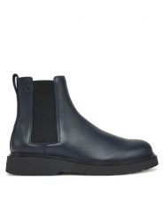 Calvin Klein Sztyblety Combat Ess Chelsea Boot Lth YM0YM01374 Granatowy. Niebieskie sztyblety męskie Calvin Klein, ze skóry, bez obcasa, bez zapięcia. Za 699.99 zł.