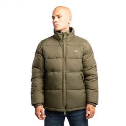Kurtka zimowa męska Dickies Waldenburg. Zielone kurtki męskie Dickies, na zimę, m, bez wzorów, sportowe, bez ramiączek, bez kaptura. W wyprzedaży za 422.65 zł.
