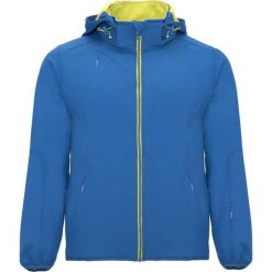Kurtka Soft Shell Dla Dorosłych Unisex Siberia. Niebieskie kurtki męskie ROLY, xl, bez wzorów, sportowe, bez ramiączek, bez kaptura. Za 176.99 zł.