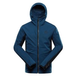 Kurtka męska sportowa Alpine Pro Kerak softshellowa. Niebieskie kurtki softshell męskie Alpine Pro, m, bez wzorów, z softshellu, bez kaptura, na fitness i siłownię. W wyprzedaży za 299.00 zł.