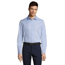Męska Koszula W Jodełkę Brody. Niebieskie koszule męskie SOL'S, m, bez wzorów, bez kołnierzyka, bez ramiączek. Za 187.99 zł.
