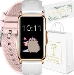 Smartwatch Rubicon Zegarek SMARTWATCH KOMUNIA Rubicon RNCF04 pink/white silicone. Białe zegarki smartwatch Rubicon. Za 219.00 zł.