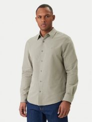 Calvin Klein Koszula LV04LF110G Khaki Regular Fit. Brązowe koszule męskie Calvin Klein, m, bez wzorów, z syntetyku, bez kołnierzyka, bez ramiączek. Za 449.99 zł.