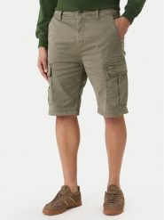 Tommy Jeans Szorty materiałowe Otis DM0DM22831 Zielony Regular Fit. Zielone szorty męskie Tommy Jeans, bez wzorów, z bawełny. Za 349.99 zł.