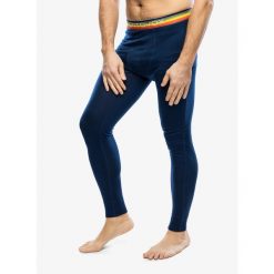 Legginsy termoaktywne męskie Ortovox 185 Rock N Wool Long Pants. Niebieskie bielizna termoaktywna męska ORTOVOX, m, bez wzorów, bez ramiączek, narciarskie. Za 417.23 zł.