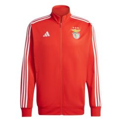 Kurtka z dresu Benfica Lisbonne DNA 2024/25. Czerwone kurtki męskie ADIDAS, bez wzorów, z dresówki, sportowe, bez ramiączek, bez kaptura. W wyprzedaży za 284.80 zł.