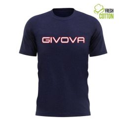Givova Marine Blue T-shirt Bawełniane dla Mężczyzn - Komfort i Styl. Niebieskie t-shirty sportowe męskie Givova, m, bez wzorów, z bawełny, eleganckie, bez ramiączek. Za 52.75 zł.