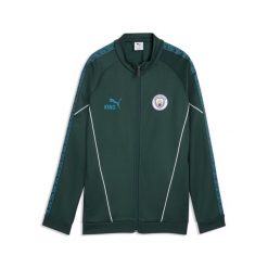 Młodzieżowa kurtka Manchester City KING Anthem PUMA. Niebieskia kurtki męskie Puma, m, bez wzorów, młodzieżowe, bez ramiączek, bez kaptura. Za 339.00 zł.