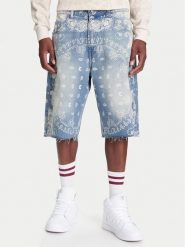 Karl Kani Szorty jeansowe Paisley PD00005502 Niebieski Regular Fit. Niebieskie szorty męskie Karl Kani, bez wzorów, z bawełny. Za 219.99 zł.