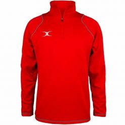 Kurtka 1/4 zip Gilbert. Czerwone kurtki męskie Gilbert, bez wzorów, z dresówki, sportowe, bez ramiączek, bez kaptura. Za 330.50 zł.