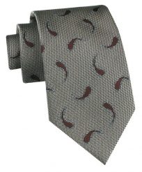 Jedwabny Krawat Męski - His Story - Beż z Brązowym Paisley. Brązowe krawaty i muchy męskie His Story, bez wzorów, z jedwabiu, eleganckie. Za 115.00 zł.