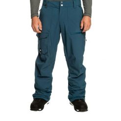 Spodnie snowboardowe męskie Quiksilver Utility. Niebieskie spodnie narciarskie i snowboardowe męskie Quiksilver, bez wzorów, narciarskie. Za 479.99 zł.