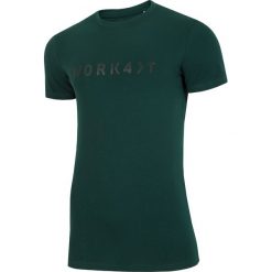T-shirt męski TSM214 - ciemna zieleń. T-shirty męskie marki 4f. Za 49.99 zł.