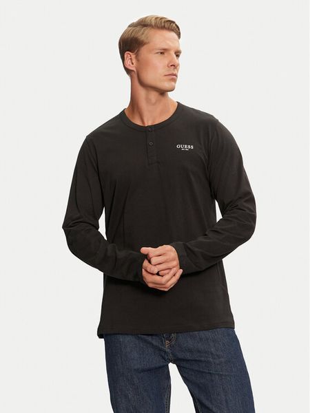 Guess Koszulka piżamowa U4YP30 KCAM1 Czarny Regular Fit. Czarne piżamy męskie Guess, m, z aplikacjami, z bawełny, bez kołnierzyka, bez ramiączek. Za 109.99 zł.