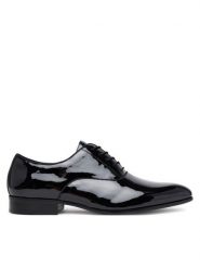 Aldo Półbuty Rigo 13963645 Czarny. Czarne eleganckie półbuty męskie Aldo, ze skóry, wizytowe, bez obcasa, bez zapięcia. Za 299.99 zł.