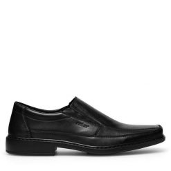 Półbuty Rieker. Czarne eleganckie półbuty męskie Rieker, wizytowe, bez obcasa, bez zapięcia. Za 259.99 zł.