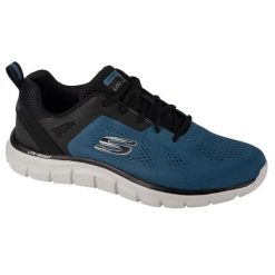 Męskie TRACK BROADER Sneakersy Niebieski / Czarny. Czarne buty sportowe na co dzień męskie Skechers, m, bez wzorów, z materiału, bez ramiączek, bez kaptura, na fitness i siłownię. Za 289.99 zł.