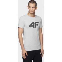 T-Shirt męski TSM301 - chłodny jasny szary melanż. T-shirty męskie 4f. Za 49.99 zł.