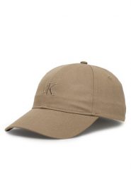 Calvin Klein Czapka z daszkiem Monogram Embroidery Baseball Cap LV04K5024G Beżowy. Brązowe czapki męskie Calvin Klein, bez wzorów, z bawełny. Za 169.99 zł.