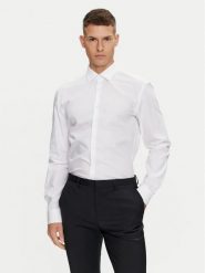 Hugo Koszula Koey 50519819 Biały Slim Fit. Białe koszule męskie Hugo, m, bez wzorów, z bawełny, bez kołnierzyka, bez ramiączek. Za 209.99 zł.