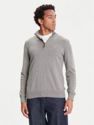 Barbour Sweter Half Zip MKN1074GY52 Szary Regular Fit. Szare kardigany męskie Barbour, m, bez wzorów, z bawełny, bez ramiączek. Za 579.99 zł.