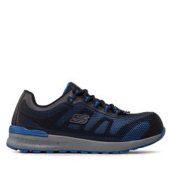 Półbuty Skechers. Czarne codzienne półbuty męskie Skechers, bez wzorów, bez obcasa, bez zapięcia. Za 319.99 zł.
