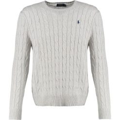 Polo Ralph Lauren CABLE Sweter light grey heather. Szare kardigany męskie Polo Ralph Lauren, z bawełny, polo. W wyprzedaży za 340.45 zł.
