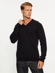 United Colors Of Benetton Sweter 1002U4407 Czarny Regular Fit. Czarne kardigany męskie United Colors Of Benetton, m, bez wzorów, z wełny, bez ramiączek. Za 279.99 zł.