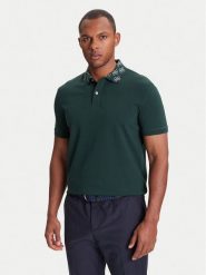 Guess Polo M5YP34 KCJV1 Zielony Regular Fit. Zielone koszulki polo męskie Guess, m, z aplikacjami, z bawełny, bez kołnierzyka, bez ramiączek. Za 206.00 zł.