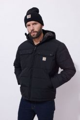 Kurtka Puchowa Carhartt Montana BLACK. Czarne kurtki męskie Carhartt, m, bez wzorów, z puchu, bez ramiączek, bez kaptura. Za 585.30 zł.