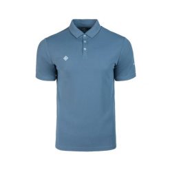 OHARA II Izas męska techniczna koszulka polo o sportowym i miejskim stylu. Niebieskie koszulki polo męskie IZAS, m, bez wzorów, eleganckie, bez kołnierzyka, bez ramiączek. Za 182.57 zł.
