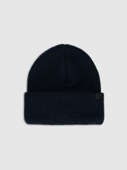4F Czapka beanie z wełną merino uniseks - granatowa Uniwersalny. Niebieskie czapki męskie 4f, na zimę, bez wzorów, z wełny, klasyczne. Za 99.99 zł.