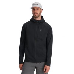 Bluza męska Spyder Gridweb Hoodie. Czarne bluzy nierozpinane męskie Spyder, m, bez wzorów, sportowe, bez ramiączek, bez kaptura. Za 479.99 zł.