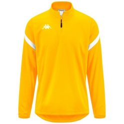 Bluza dresowa 1/2 zip Kappa Dolvole. Białe bluzy rozpinane męskie Kappa, bez wzorów, z dresówki, sportowe, bez ramiączek, bez kaptura. Za 207.50 zł.