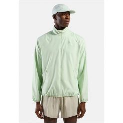 Kurtka męska Odlo ESSENTIAL LIGHT Jacket. Zielone kurtki treningowe męskie Odlo, m, bez wzorów, bez kaptura, do biegania. W wyprzedaży za 359.99 zł.