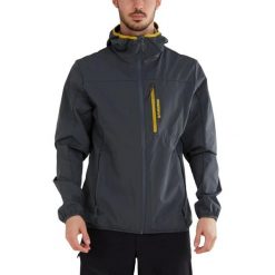 Kurtka softshellowa męska Fundango Alloy Hooded Softshell. Szare kurtki softshell męskie Fundango, m, bez wzorów, z poliamidu, bez kaptura, trekkingowe. Za 459.90 zł.