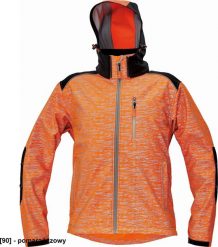 CERVA KNOXFIELD PRINTED - męska kurtka softshellowa z odblaskowym zadrukiem - pomarańczowy XS. Brązowe kurtki męskie CERVA, m, bez wzorów, bez ramiączek, bez kaptura. Za 253.38 zł.