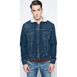 Pepe Jeans - Kurtka. Niebieskie kurtki męskie Pepe Jeans, m, bez wzorów, z bawełny, bez ramiączek, bez kaptura. W wyprzedaży za 239.90 zł.