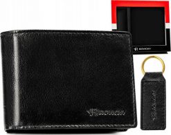 Rovicky skórzany portfel męski i brelok - NoSize. Portfele męskie ROVICKY, bez wzorów. Za 146.84 zł.