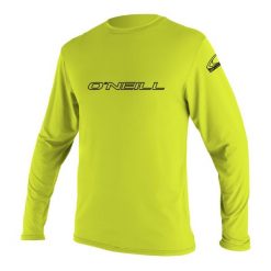 Koszulka do sportów wodnych ONEILL Basic Skins długi rękaw. Zielone koszulki męskie z długim rękawem O'Neill, m, bez wzorów, sportowe, bez kołnierzyka, bez ramiączek. Za 195.00 zł.